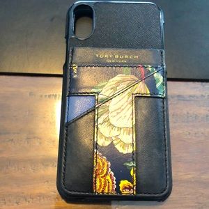 Tory Burch IPhone X case with card pocket attached